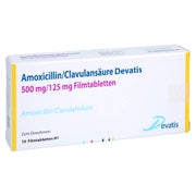 AMOXICILLIN/Clavulansäure Devatis 500mg/125mg FTA 10 St