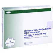 OLMESARTAN/Amlodipin/HCT Heumann 40/5/25mg FTA 28 St