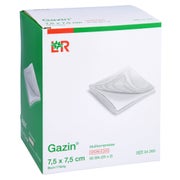 Produktabbildung: Gazin Mullkomp.7,5x7,5 cm steril 8fach 25X2 St