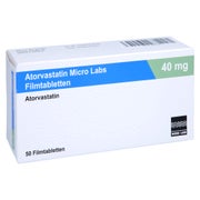 ATORVASTATIN Micro Labs 40 mg Filmtabletten 50 St