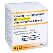 LATANOPROST-ratiopharm 50 Mikrogramm/ml ATR Lösung 6X2,5 ml