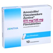 AMOXICILLIN/Clavulansäure Zentiva 875mg/125mg FTA 10 St