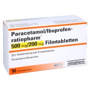 PARACETAMOL/Ibuprofen-ratiopharm 500 mg/200 mg FTA 50 St
