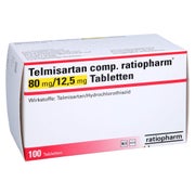 TELMISARTAN comp.ratiopharm 80 mg/12,5 mg Tabl. 100 St