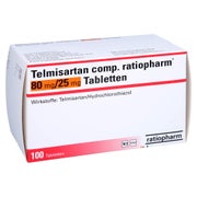 TELMISARTAN comp.ratiopharm 80 mg/25 mg Tabletten 100 St