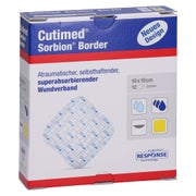 Cutimed Sorbion Border Wundauflage 10x10 12 St