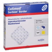 Cutimed Sorbion Border Wundauflage 15x15 12 St