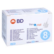 Bd Thin Wall Pen-nadeln 0.25mm(31g)x8mm 100 St