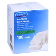 Alvita Mullkompressen Unsteril 10x10 cm 100 St