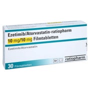 EZETIMIB/Atorvastatin-ratiopharm 10 mg/10 mg FTA 30 St