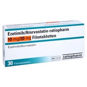 EZETIMIB/Atorvastatin-ratiopharm 10 mg/20 mg FTA 30 St