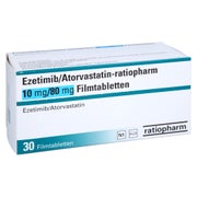 EZETIMIB/Atorvastatin-ratiopharm 10 mg/80 mg FTA 30 St