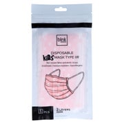 Blnk Disposable Kids Mask Type Iir - Pink Hearts 5 St