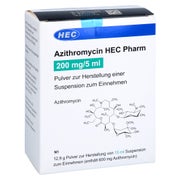 AZITHROMYCIN HEC Pharm 200mg/5ml Plv.z.Sus.-Herst. 15 ml