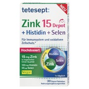 Tetesept Zink 15 Depot+histidin+selen Filmtabl. 30 St