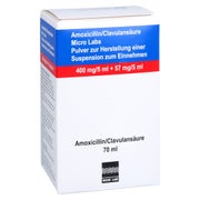 AMOXICILLIN/Clavulansäure Micro La.400/57mg/5ml 70 ml