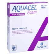 Aquacel Foam Nicht Adhäsiv 10x10 Cm Verband 10 St