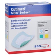 Cutimed Siltec Sorbact Pu-verb.10x10 Cm 12 St