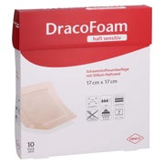 Dracofoam Haft Sensitiv Schaumst.Wund.17 10 St