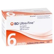 BD Ultra-fine Pen-nadeln 6 mm 31 G 0,25 105 St