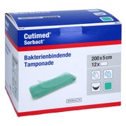 Cutimed Sorbact Tamponaden 5x200 cm 12 St