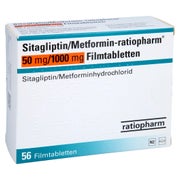 SITAGLIPTIN/Metformin-ratiopharm 50mg/1000mg FTA 56 St
