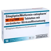 SITAGLIPTIN/Metformin-ratiopharm 50mg/1000mg TVW 56 St