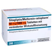 SITAGLIPTIN/Metformin-ratiopharm 50mg/1000mg TVW 200 St