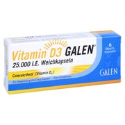 VITAMIN D3 GALEN 25.000 I.E. Weichkapseln 6 St