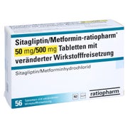 SITAGLIPTIN/Metformin-ratiopharm 50mg/500mg TVW 56 St
