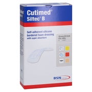 Cutimed Siltec B Schaumverb.10x22,5 Cm M.haftr. 10 St