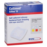 Cutimed Siltec B Schaumverb.12,5x12,5 Cm M.haftr. 10 St