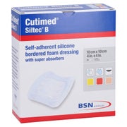 Cutimed Siltec B Schaumverb.10x10 Cm M.haftr. 10 St