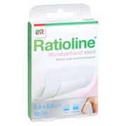 Ratioline Wundverband 3,8x3,8 Cm Steril 10 St