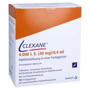 CLEXANE 4.000 I.E. 40mg/0,4ml ILO F.Sp.+Sich-Sys. 10 St