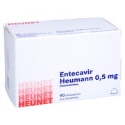 ENTECAVIR Heumann 0,5 mg Filmtabletten Heunet 90 St