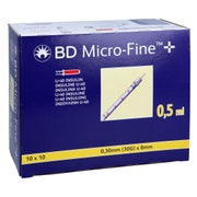 BD Micro-fine+ Insulinspr.0,5 ml U40 8 m 100X0,5 ml