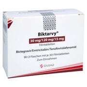 Biktarvy 30 Mg/120 mg/15 mg Filmtablette 3X30 St