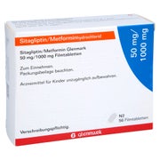 SITAGLIPTIN/Metformin Glenmark 50 mg/1000 mg FTA 56 St