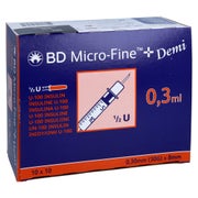 BD Micro-fine+ Insulinspr.0,3 ml U100 0, 100 St