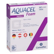 Aquacel Foam Adhäsiv 10x10 cm Verband 10 St