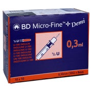 BD Micro-fine+ Insulinspr.0,3 ml U100 0, 100 St