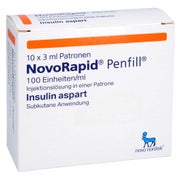 NOVORAPID Penfill 100 E/ml Inj.-Lsg.i.e.Patrone 10X3 ml