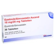 EZETIMIB/Simvastatin Ascend 10 mg/20 mg Tabletten 30 St