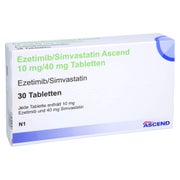 EZETIMIB/Simvastatin Ascend 10 mg/40 mg Tabletten 30 St