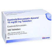 EZETIMIB/Simvastatin Ascend 10 mg/80 mg Tabletten 100 St