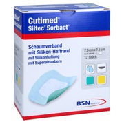 Cutimed Siltec Sorbact PU-Verb.7,5x7,5 c 12 St