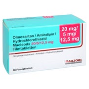 OLMESARTAN/Amlodipin/HCT Macleods 20/5/12,5mg FTA 98 St