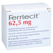 Ferrlecit 62,5 mg Inj.Lsg.bzw.Konz.Her.I 6X5 ml