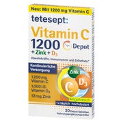 Produktabbildung: Tetesept Vitamin C 1.200+zink+d3 Depot Tabletten 30 St